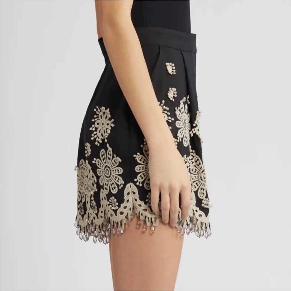 KOBI HALPERIN Annabel Embroidered Shorts with Crystals - Picture 3 of 16